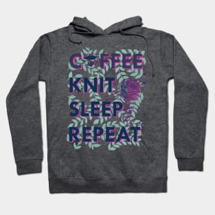 Coffee knit sleep repeat Hoodie